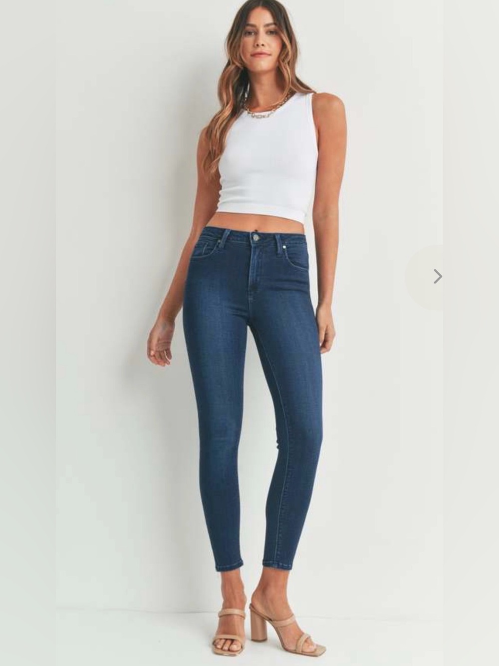 Just Black Denim Skinny Jeans Size 29P Petite Dark Wash Stretch Mid Rise